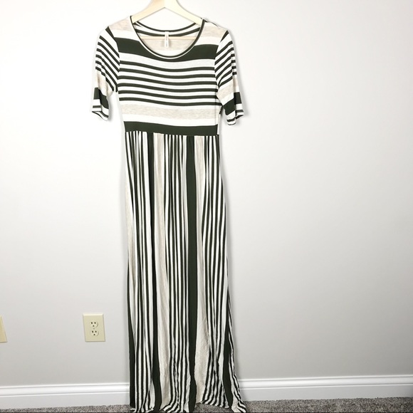 Orange Creek Striped Maxi Maternity Dress - Picture 2 of 4
